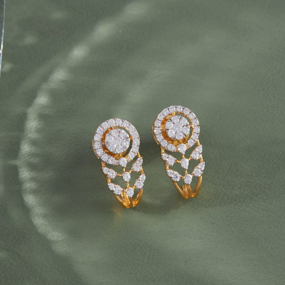 Daniya Silver Hoop Earrings | 22KT Gold Vermeil - Shinez By Baxi Jewellers