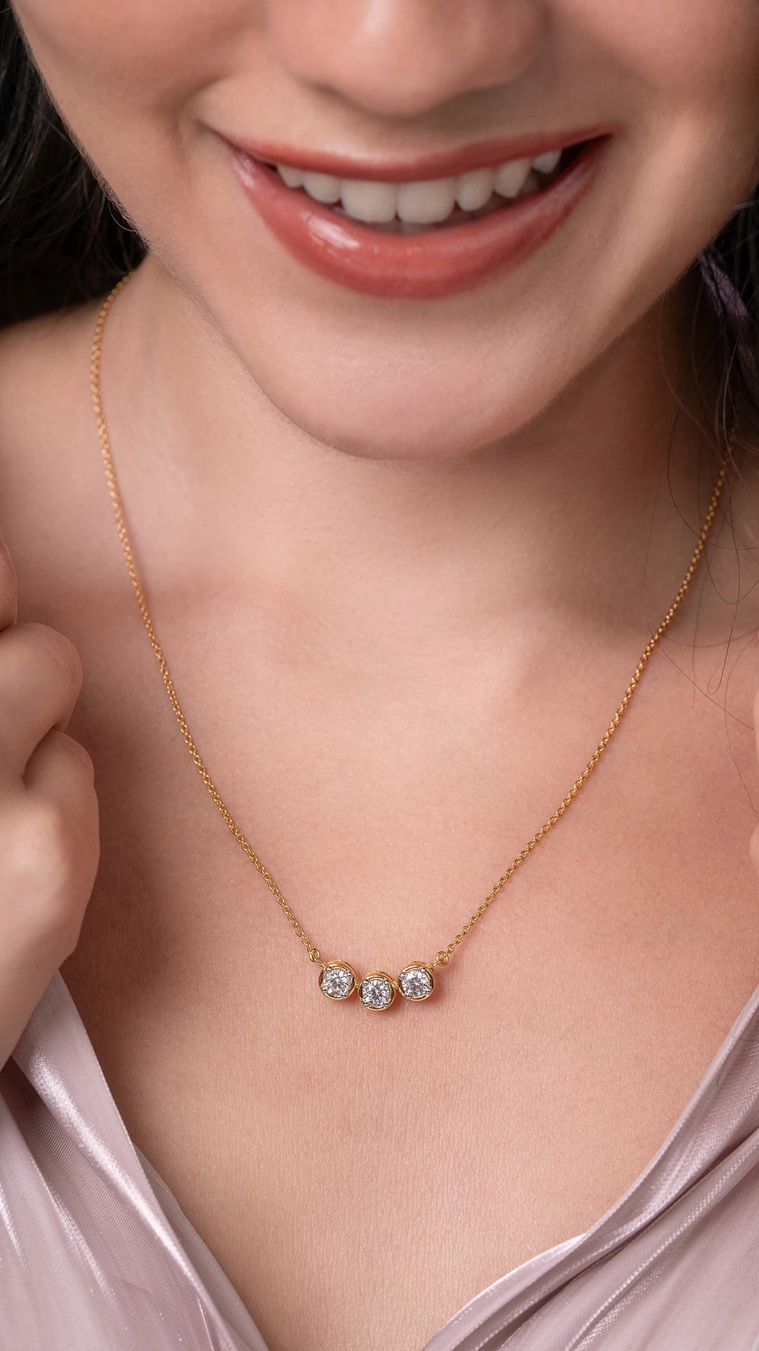 Sanika Silver Pendant with chain | 22KT Gold Vermeil - Shinez By Baxi Jewellers