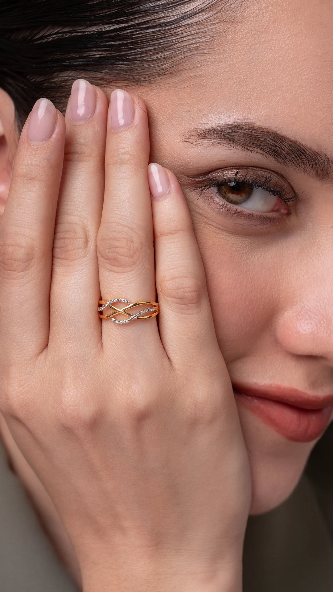 Neisha Silver Adjustable Ring | 22KT Gold Vermeil - Shinez By Baxi Jewellers