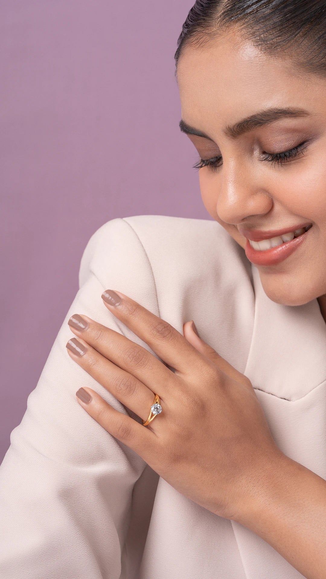 Clarla Solitaire Silver Adjustable Ring | 22KT Gold Vermeil - Shinez By Baxi Jewellers