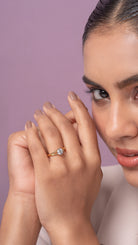 Clarla Solitaire Silver Adjustable Ring | 22KT Gold Vermeil - Shinez By Baxi Jewellers