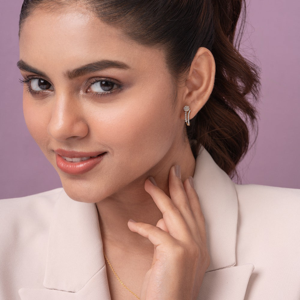 Ella Silver Hoop Earrings | 22KT Gold Vermeil - Shinez By Baxi Jewellers