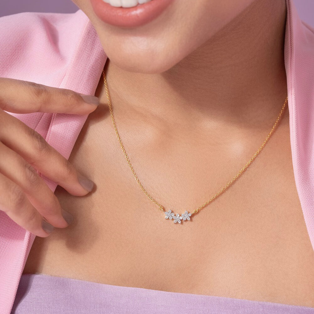 Afja Silver Pendant with chain | 22KT Gold Vermeil - Shinez By Baxi Jewellers