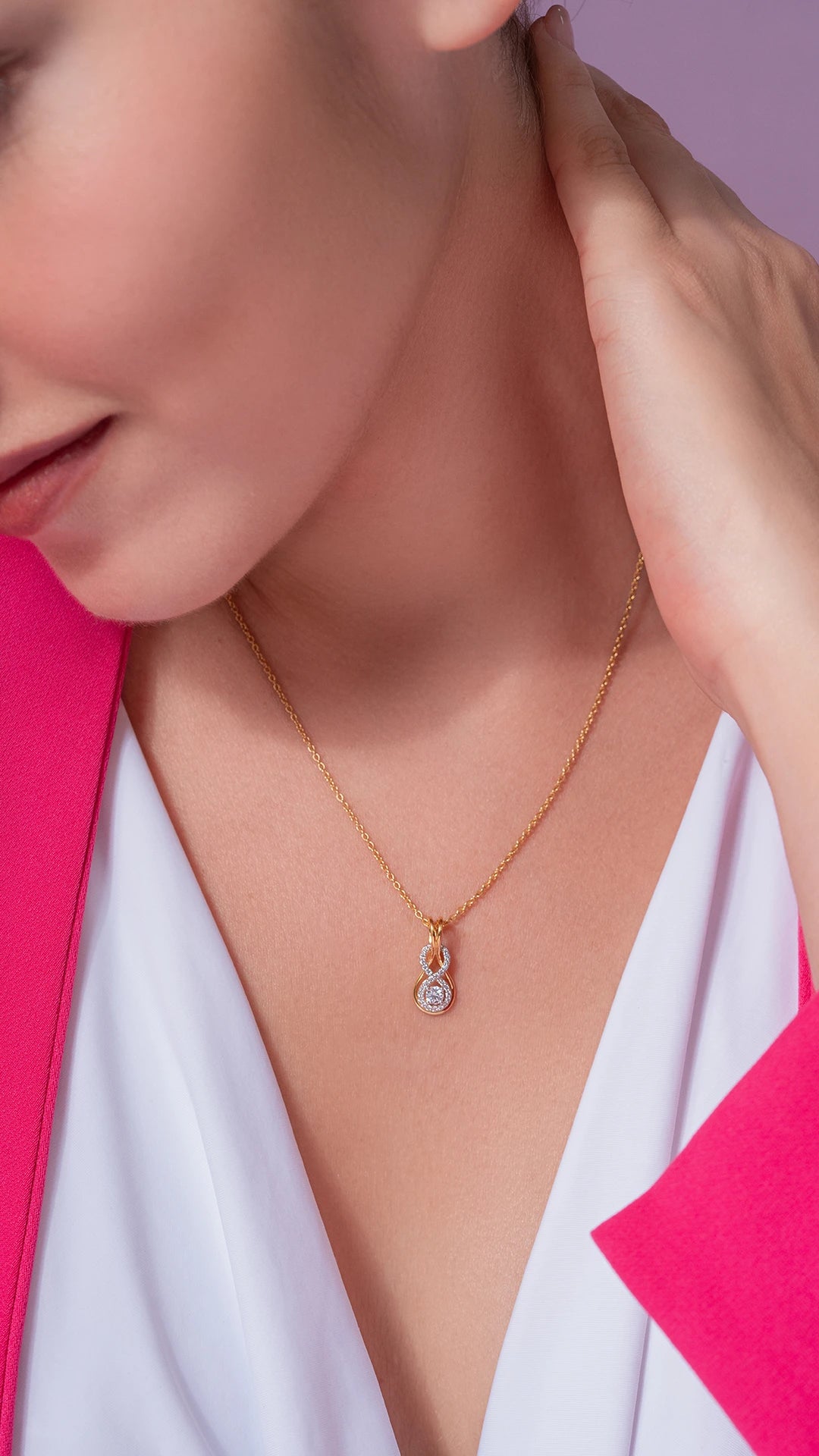 Larina Silver Pendant with chain | 22KT Gold Vermeil - Shinez By Baxi Jewellers