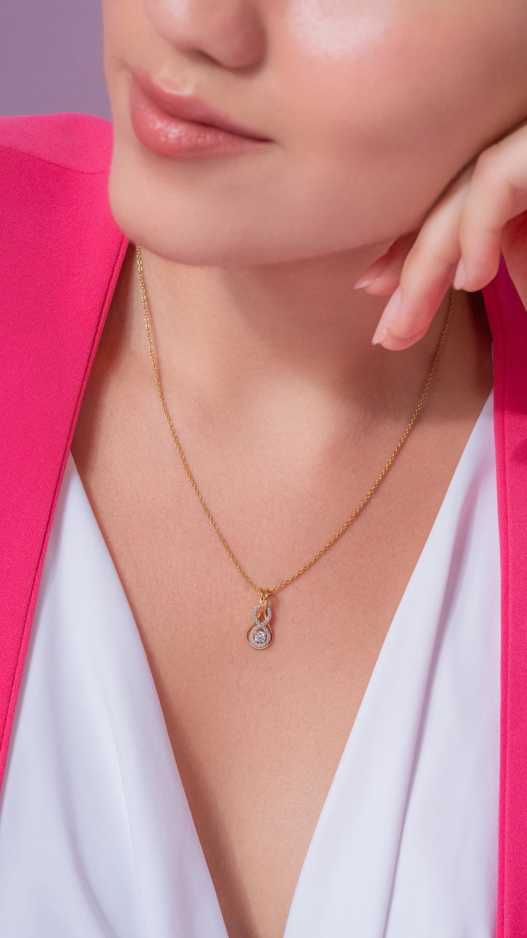 Larina Silver Pendant with chain | 22KT Gold Vermeil - Shinez By Baxi Jewellers