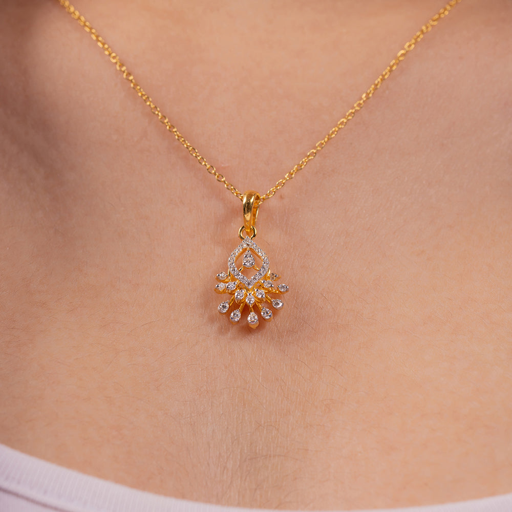 Juliet Moissanite Pendant and Earrings Set - Shinez By Baxi Jewellers