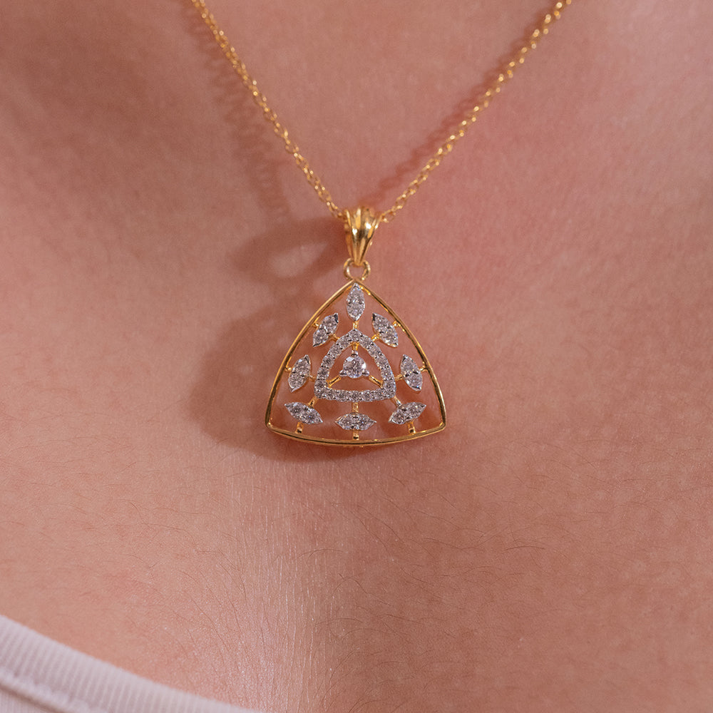 Prism Moissanite Pendant and Earrings Set - Shinez By Baxi Jewellers