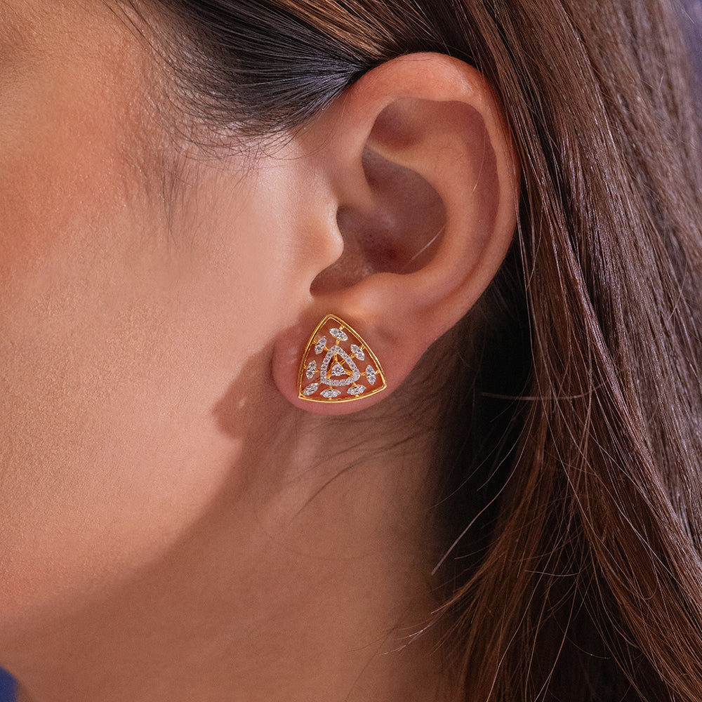 Prism Moissanite Pendant and Earrings Set - Shinez By Baxi Jewellers