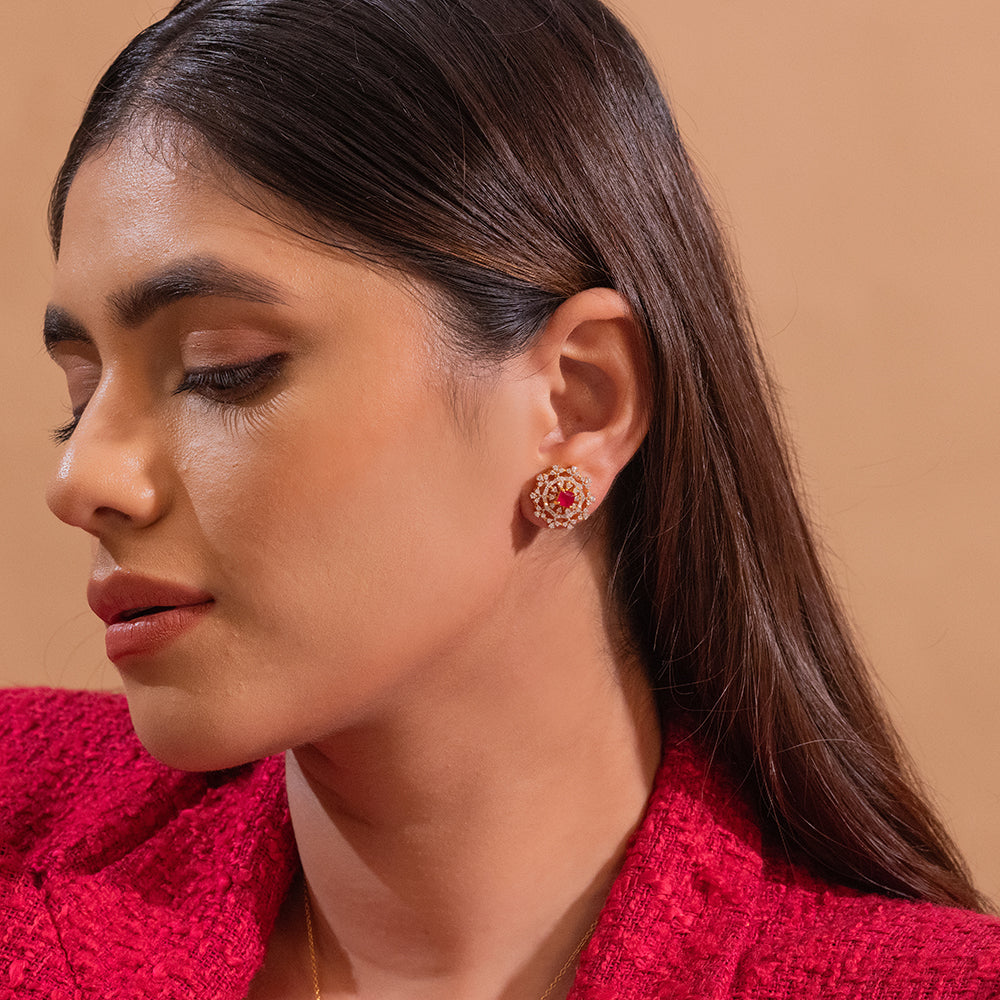 Darsi Moissanite Pendant and Earrings Set - Shinez By Baxi Jewellers