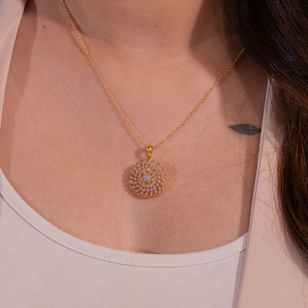 Noir Moissanite Pendant and Earrings Set - Shinez By Baxi Jewellers