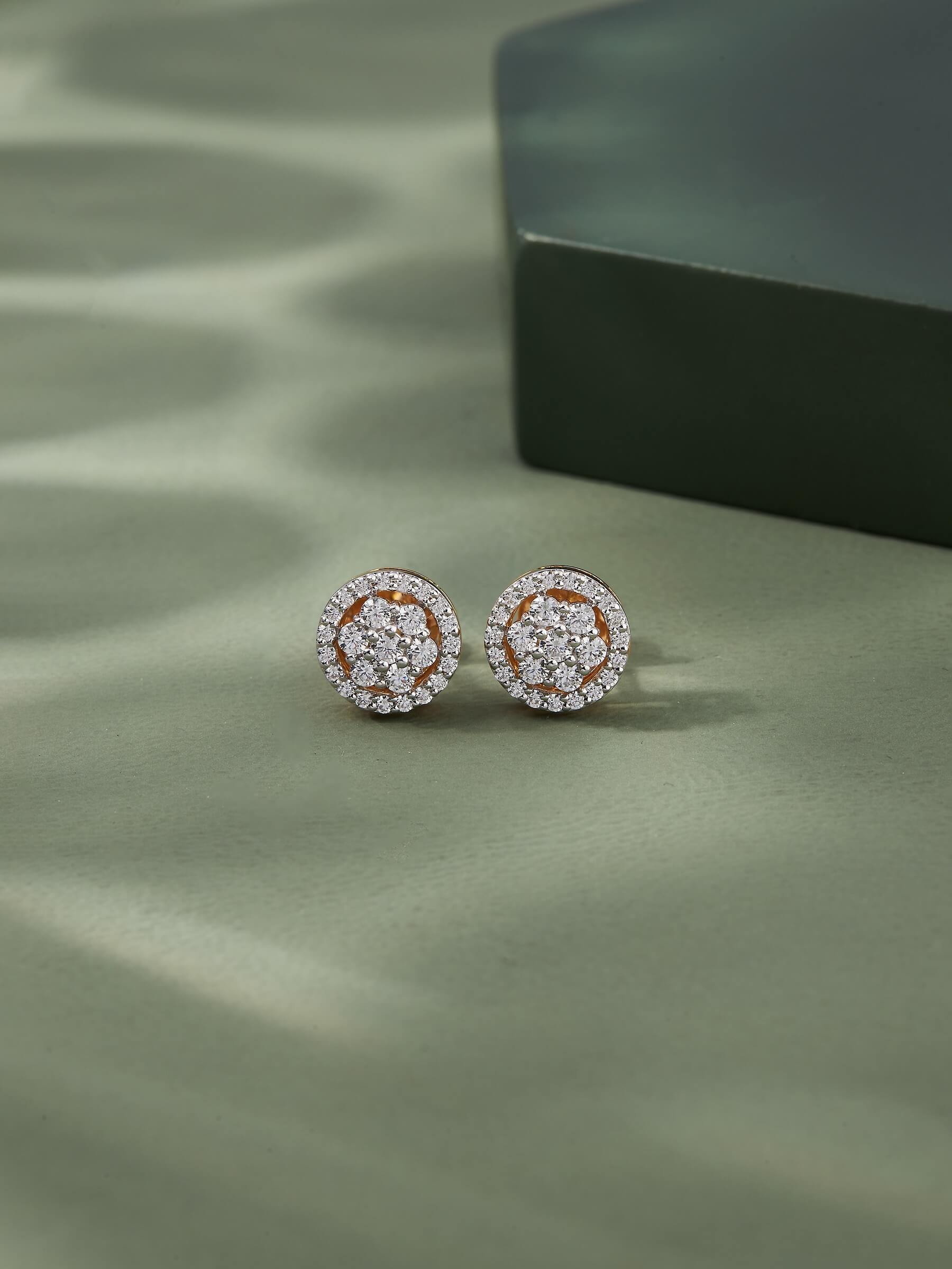 Matila Silver Stud Earrings | 22KT Gold Vermeil - Shinez By Baxi Jewellers