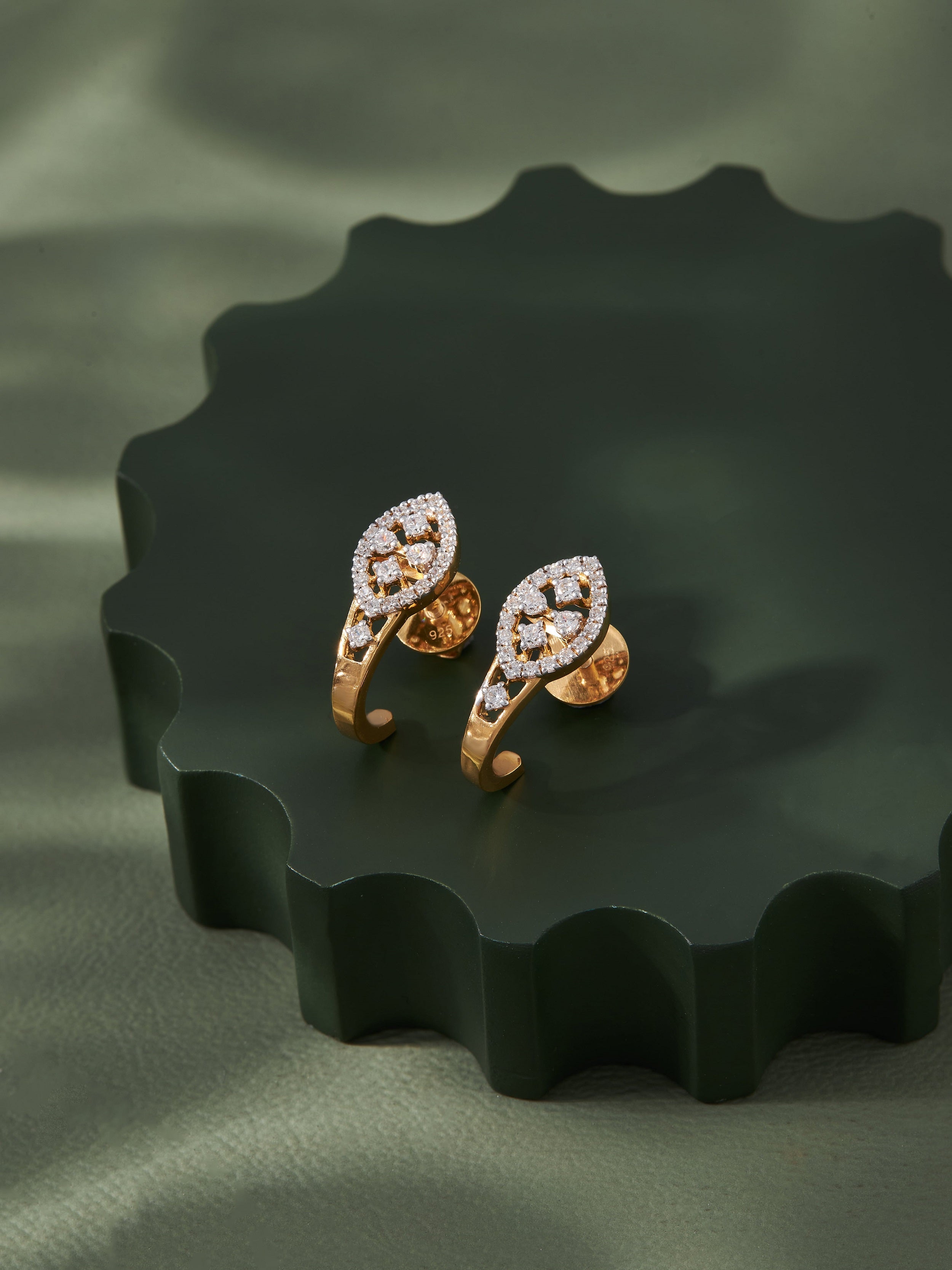 Kiraz Silver Hoop Earrings | 22KT Gold Vermeil - Shinez By Baxi Jewellers