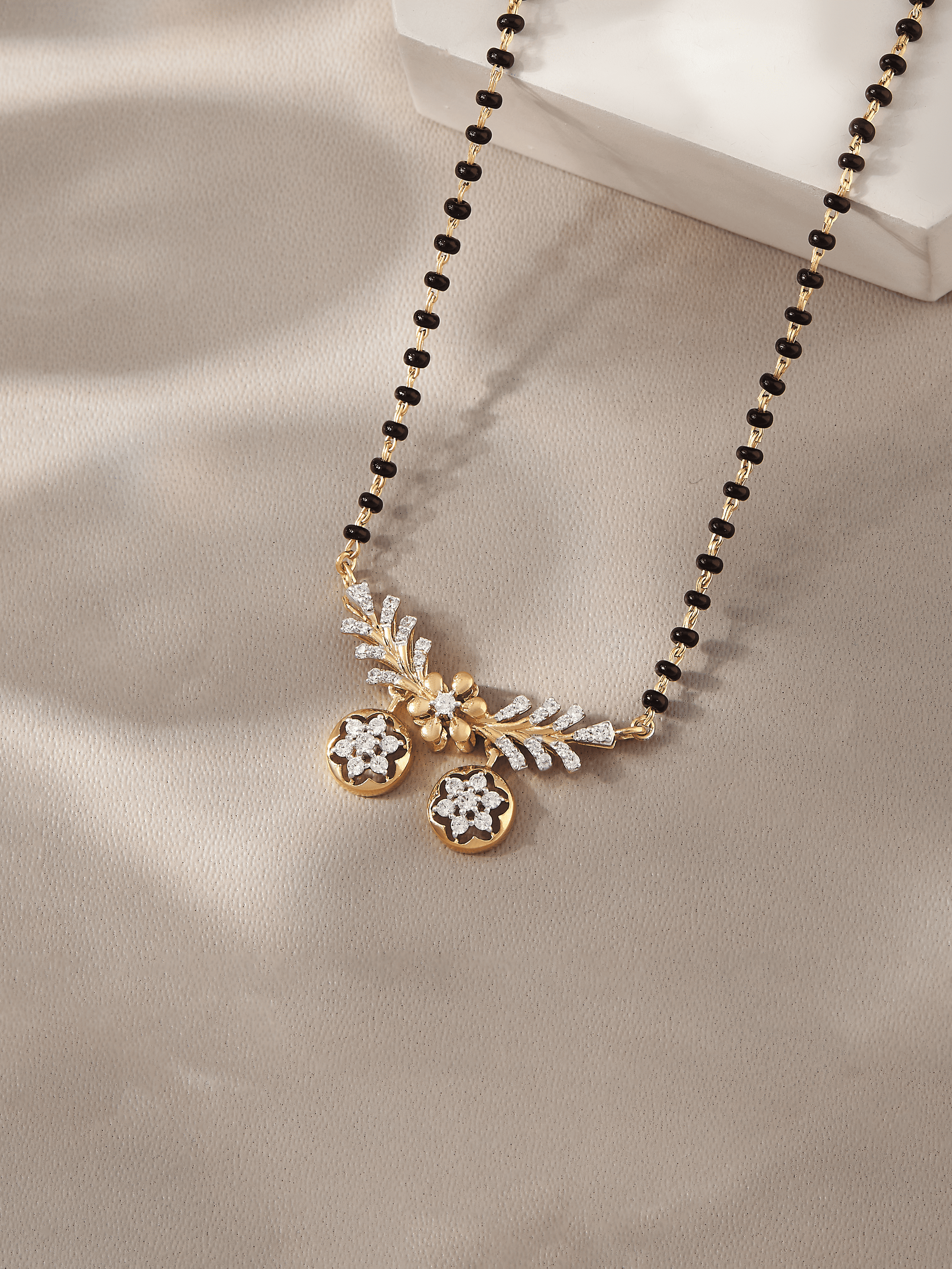 Divine Silver Mangalsutra for Women | 22KT Gold Vermeil - Shinez By Baxi Jewellers