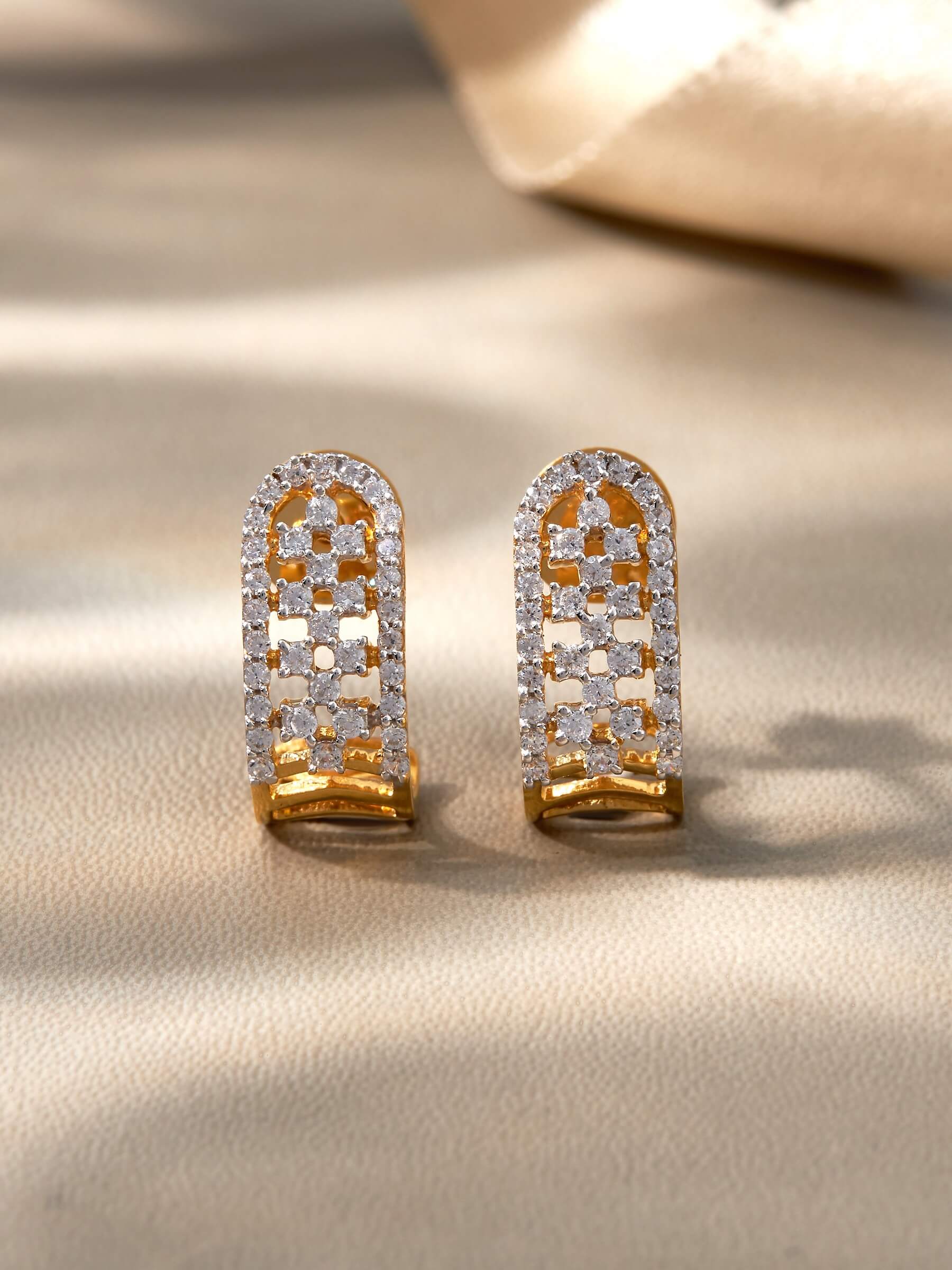 Toruni Silver Earrings for Women | 22KT Gold Vermeil - Shinez By Baxi Jewellers