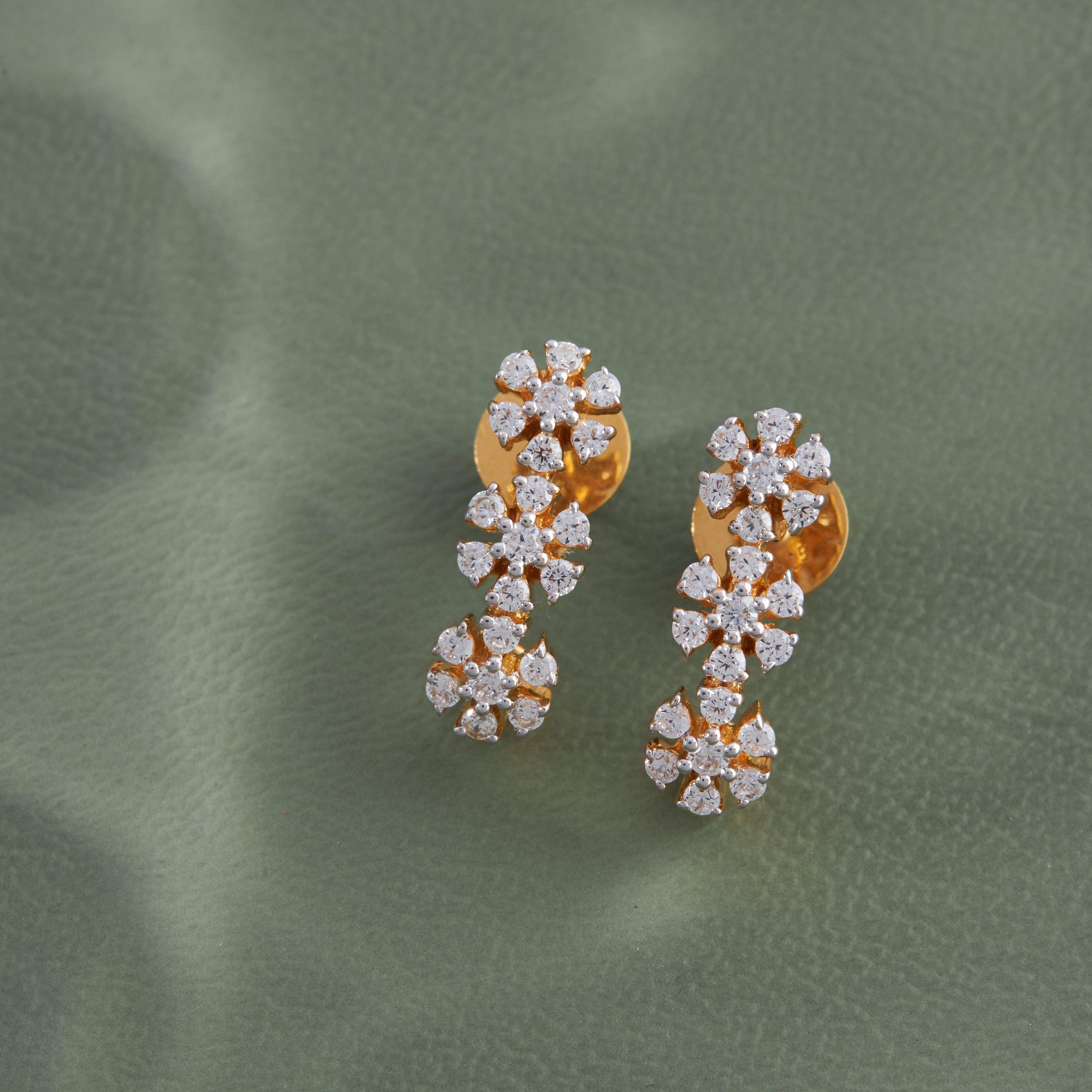 Ayla Silver Earrings for Women | 22KT Gold Vermeil - Shinez By Baxi Jewellers