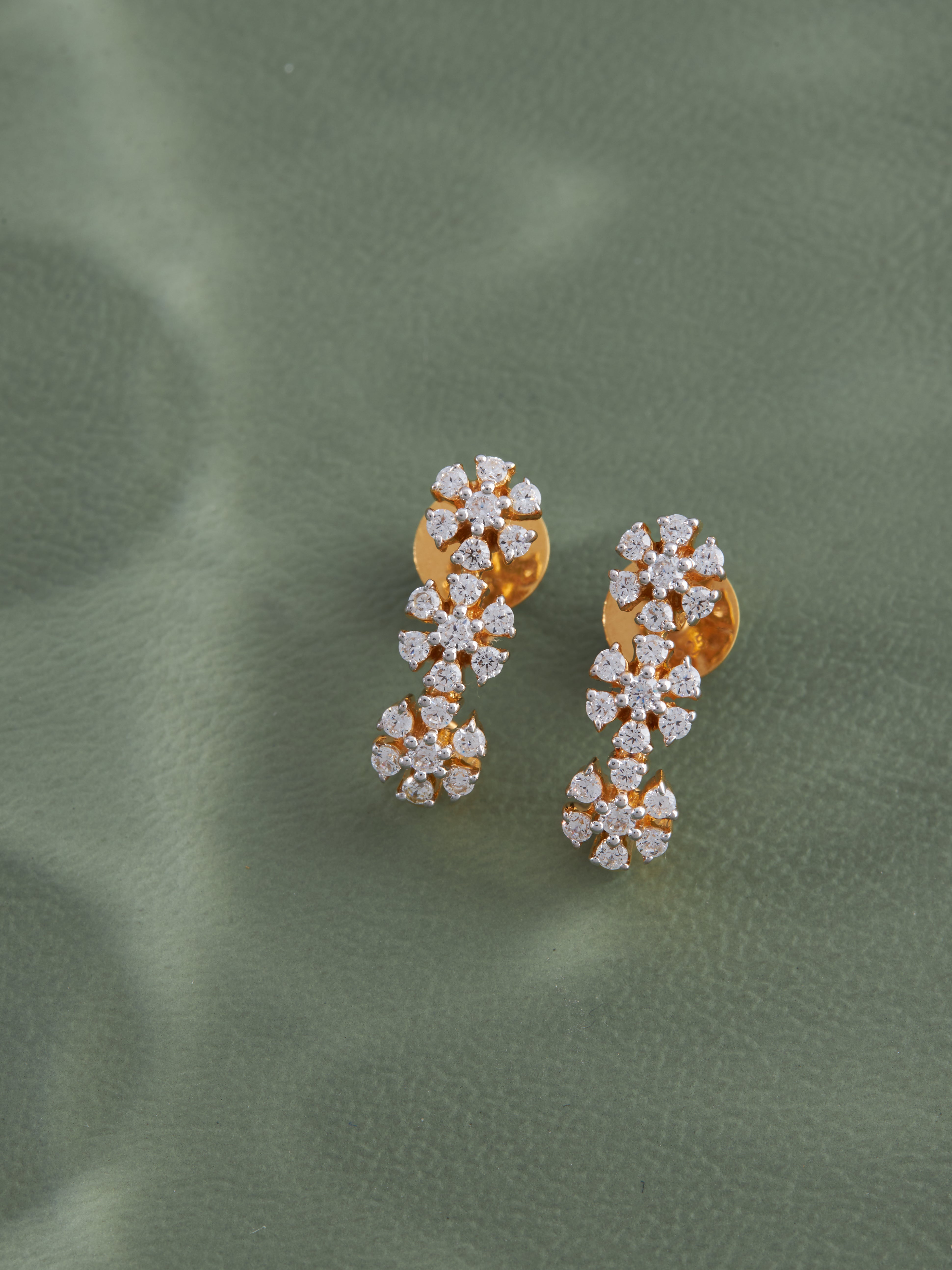 Ayla Silver Earrings for Women | 22KT Gold Vermeil - Shinez By Baxi Jewellers