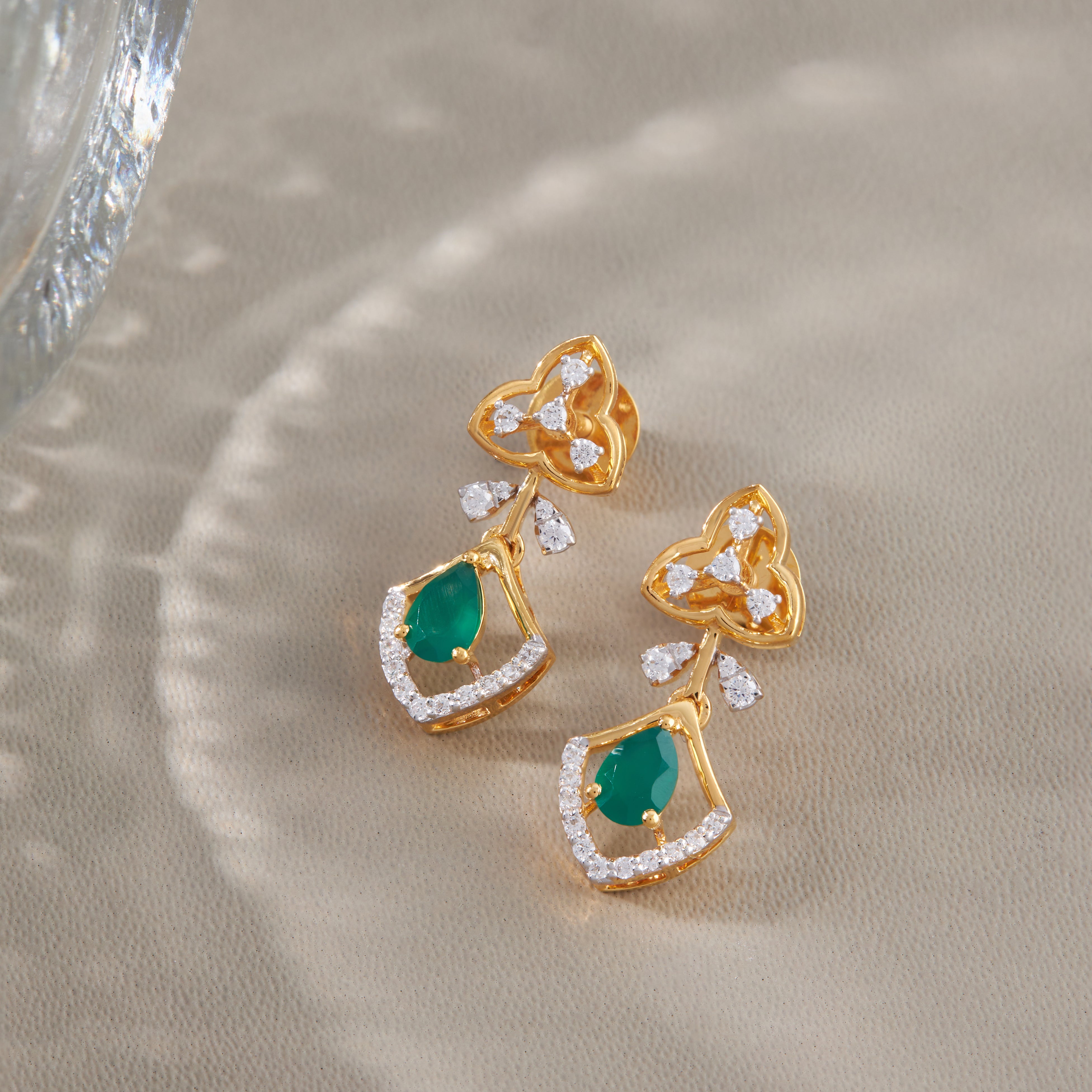 Wendy Silver Dangle Earrings | 22KT Gold Vermeil - Shinez By Baxi Jewellers