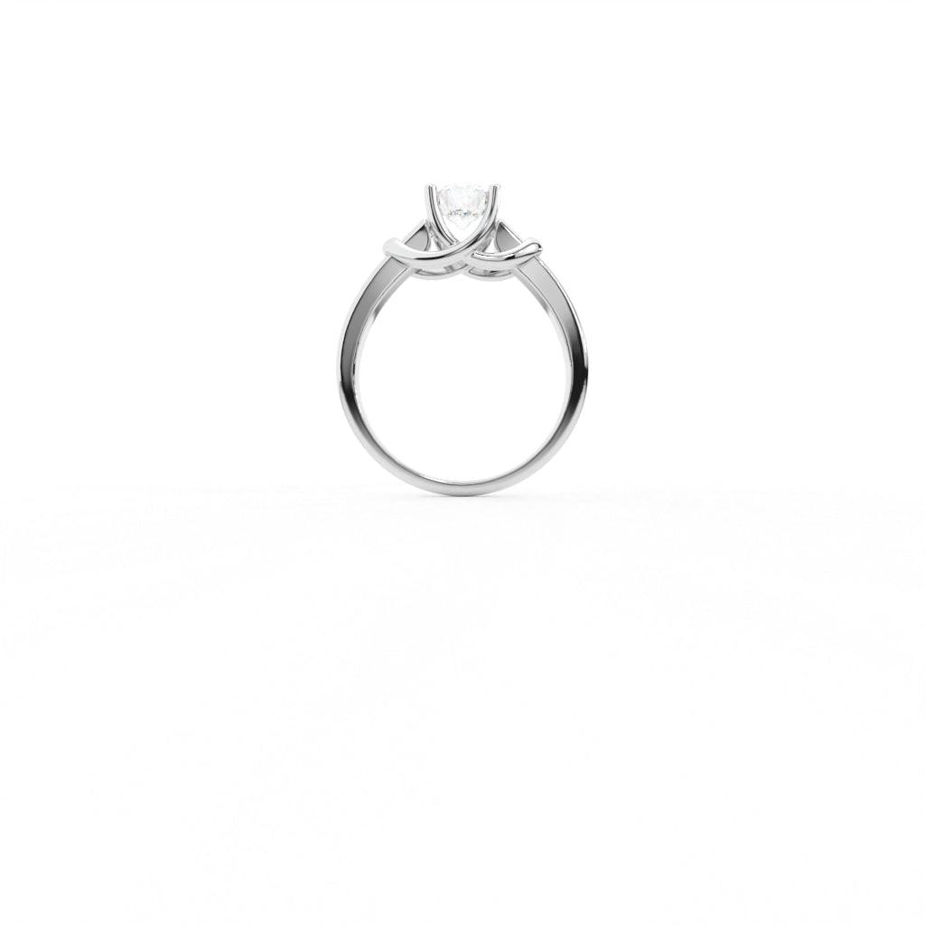 Brad Solitaire Silver Ring for Women - Shinez By Baxi Jewellers