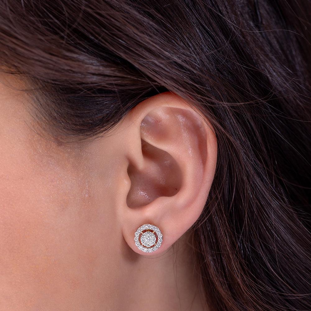 Dana Silver Stud Earrings for Women - Shinez By Baxi Jewellers