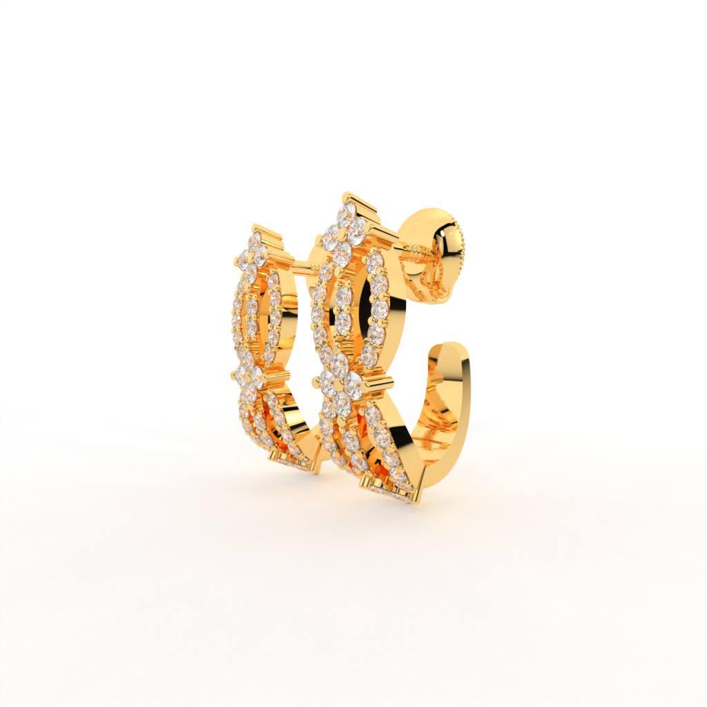 Drea Silver Hoop Earrings for Women - Shinez By Baxi Jewellers