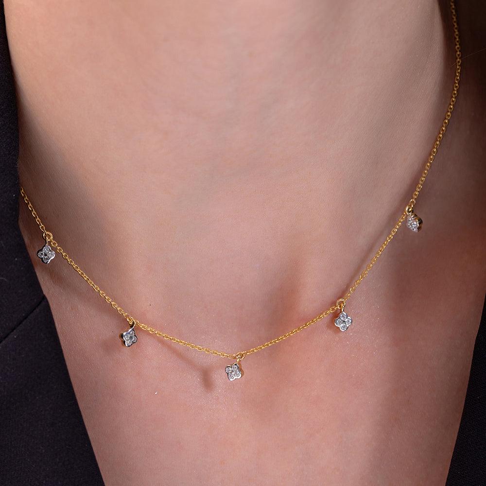 Ekiya Silver Station Necklace for Women - Shinez By Baxi Jewellers