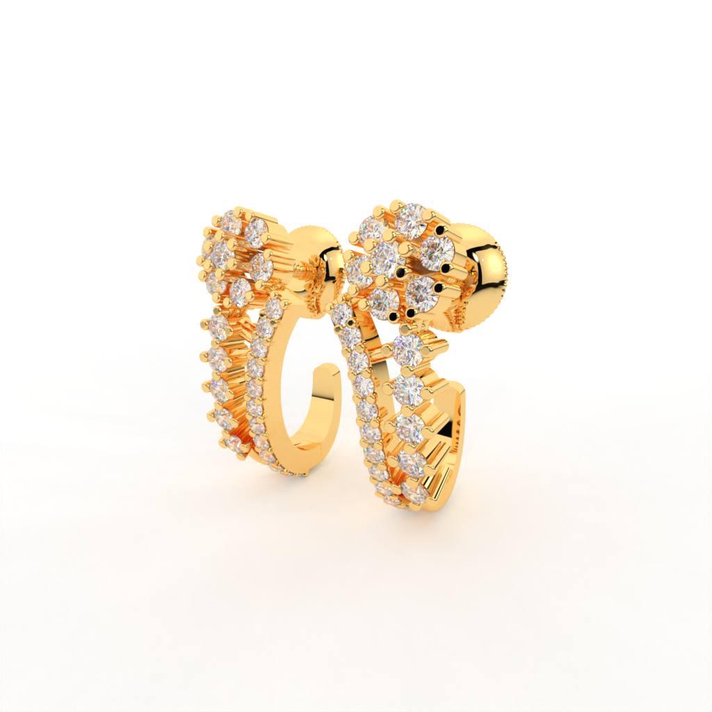 Ella Silver Hoop Earrings for Women - Shinez By Baxi Jewellers