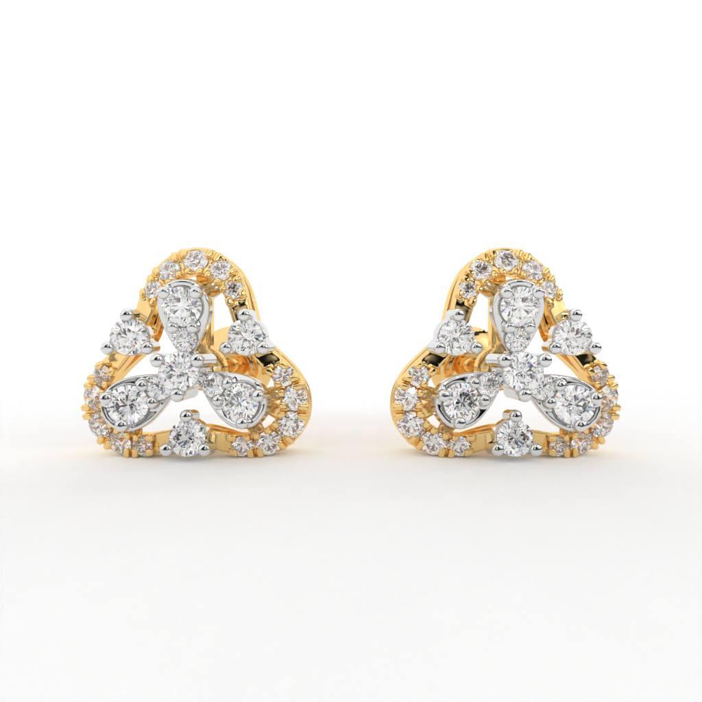 Elora Silver Stud Earrings for Women - Shinez By Baxi Jewellers