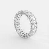 Gana Fashion Emerald Eternity Silver Band Ring For Women - Shinez By Baxi Jewellers