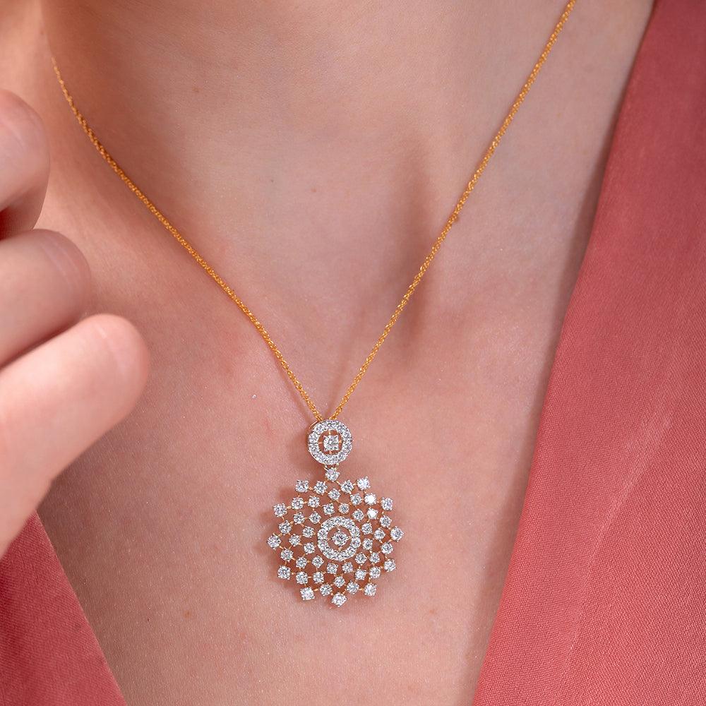 Julie Designer Silver Pendant for Women - Shinez By Baxi Jewellers