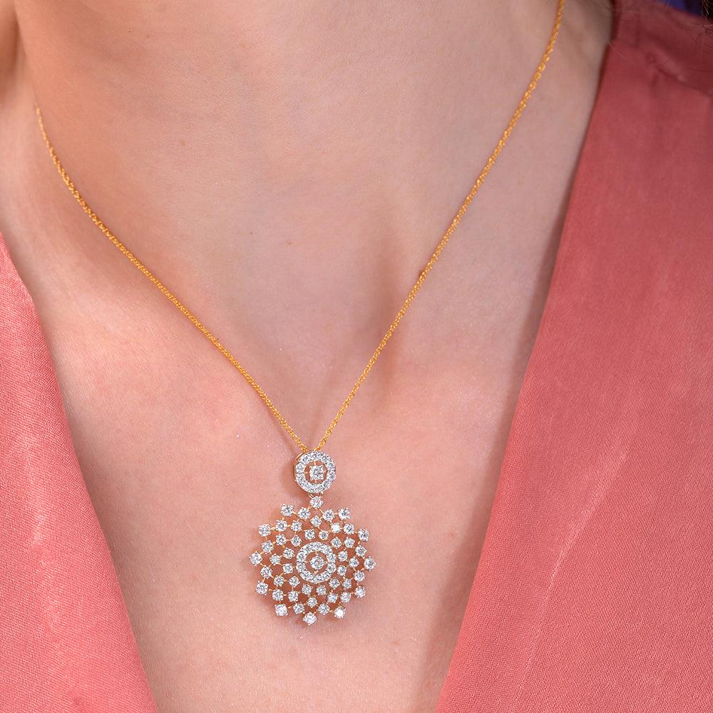 Julie Designer Silver Pendant for Women - Shinez By Baxi Jewellers