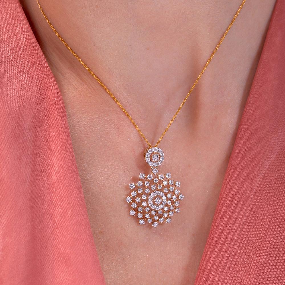 Julie Designer Silver Pendant for Women - Shinez By Baxi Jewellers