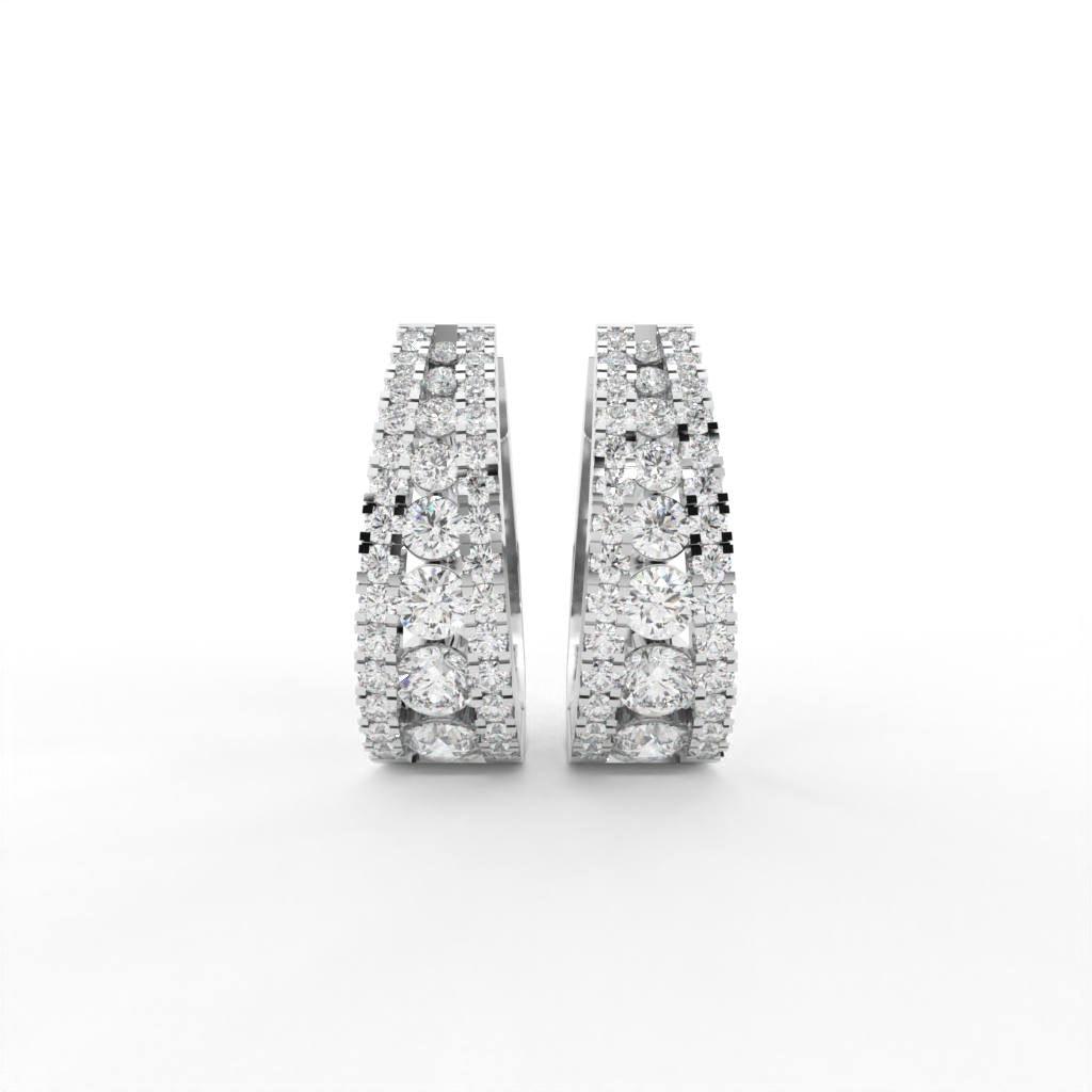 Keon Silver Hoop Earrings for Women - Shinez By Baxi Jewellers