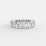 Ora Fashion Oval Eternity Silver Band Ring For Women - Shinez By Baxi Jewellers