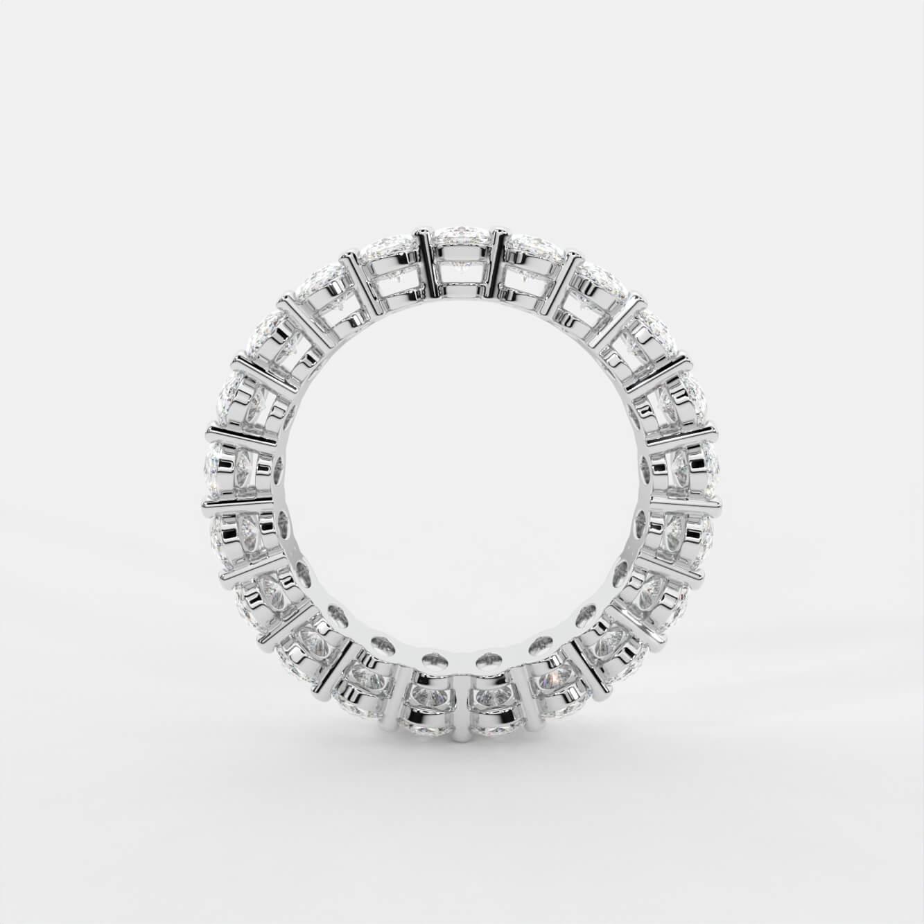 Ora Fashion Oval Eternity Silver Band Ring For Women - Shinez By Baxi Jewellers