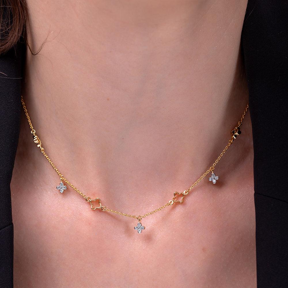 Stanli Silver Station Necklace for Women - Shinez By Baxi Jewellers