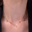 Stanli Silver Station Necklace for Women - Shinez By Baxi Jewellers