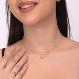 Tyma Silver Station Necklace for Women - Shinez By Baxi Jewellers