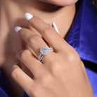 Arabella Round Solitaire Silver Ring for Women - Shinez By Baxi Jewellers