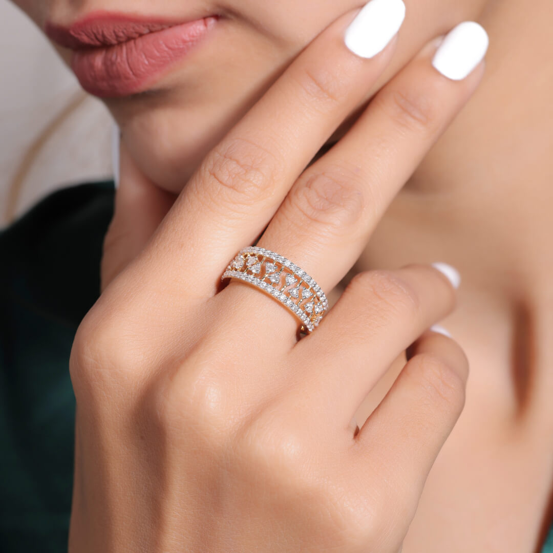 Liveana Silver Ring for Women - Shinez By Baxi Jewellers