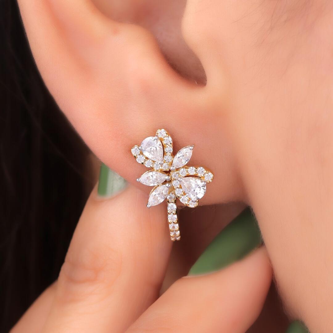 Evie Silver Hoop Earrings for Women - Shinez By Baxi Jewellers
