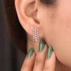 Lan Silver Hoop Earrings For Women - Shinez By Baxi Jewellers