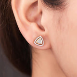 Kaci Silver Stud Earrings for Women - Shinez By Baxi Jewellers