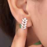 Nyumi Fancy Silver Hoop Earrings for Women - Shinez By Baxi Jewellers