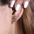 Haly Silver Hoop Earrings for Women - Shinez By Baxi Jewellers