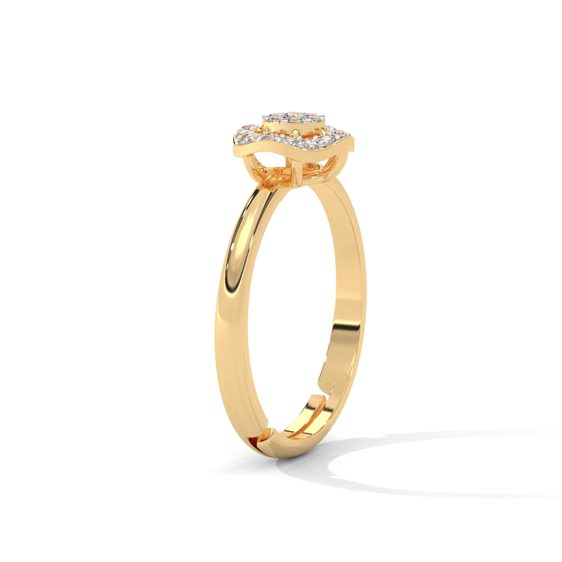 Delan Silver Adjustable Ring | 22KT Gold Vermeil - Shinez By Baxi Jewellers