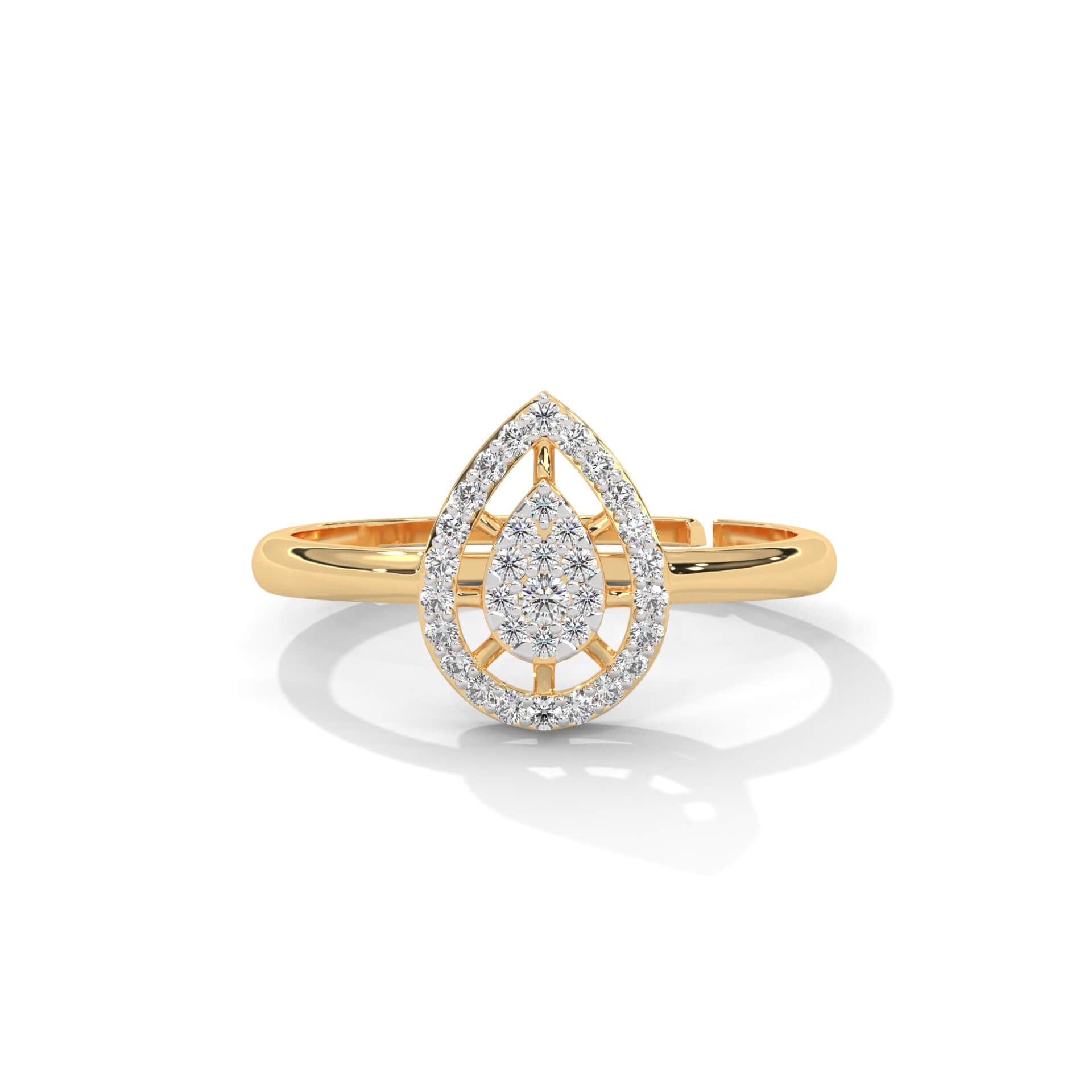 Fanica Silver Adjustable Ring | 22KT Gold Vermeil - Shinez By Baxi Jewellers