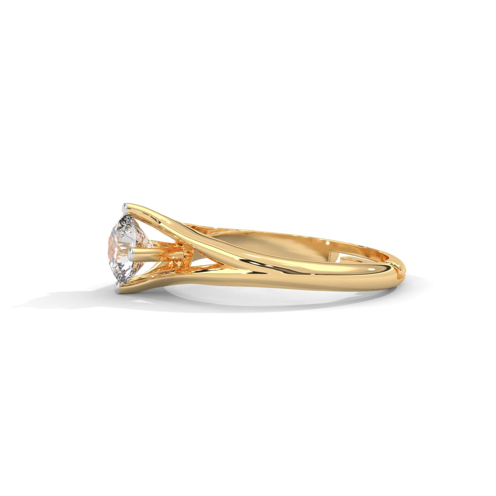 Clarla Solitaire Silver Adjustable Ring | 22KT Gold Vermeil - Shinez By Baxi Jewellers
