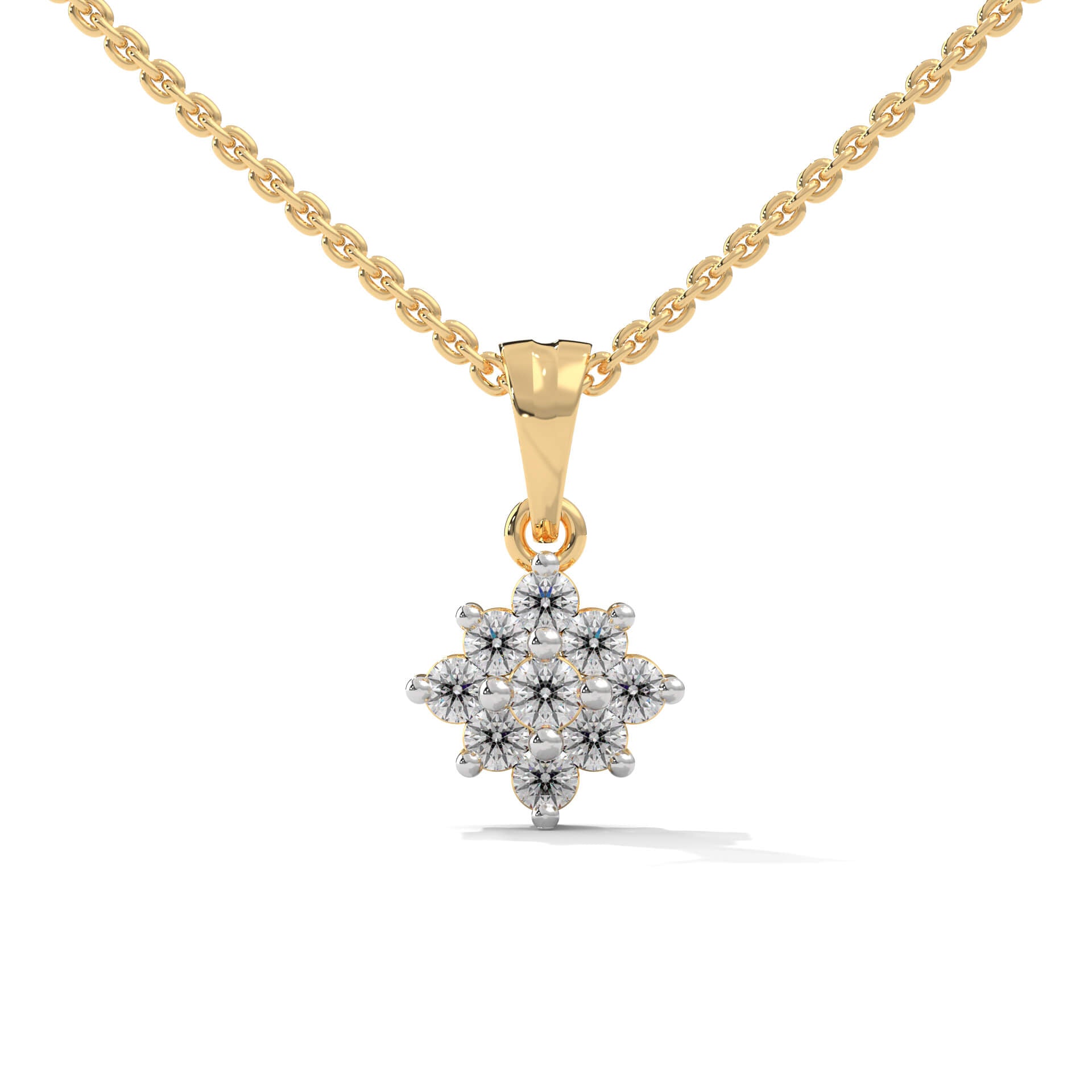 Vogue Silver Pendant with chain | 22KT Gold Vermeil - Shinez By Baxi Jewellers