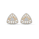 Freya Triangle Silver Stud Earrings | 22KT Gold Vermeil - Shinez By Baxi Jewellers