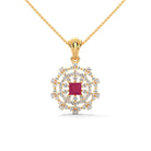 Darsi Moissanite Pendant and Earrings Set - Shinez By Baxi Jewellers